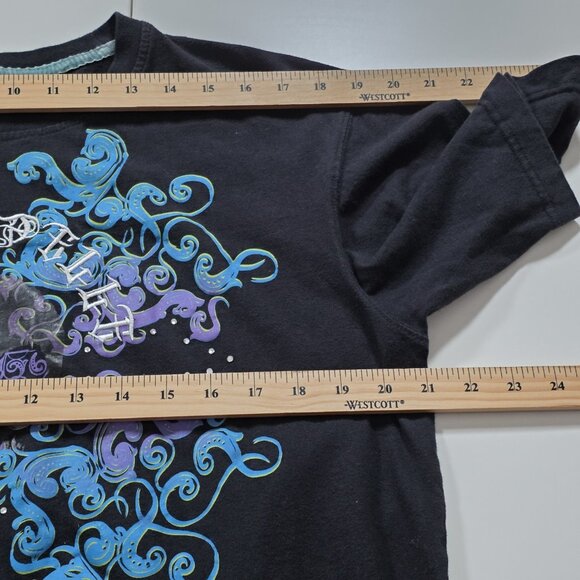 Vtg Pelle Pelle T Shirt Mens XL Black SS Skull Graphic Print Cotton Grunge Y2K - Picture 5 of 12